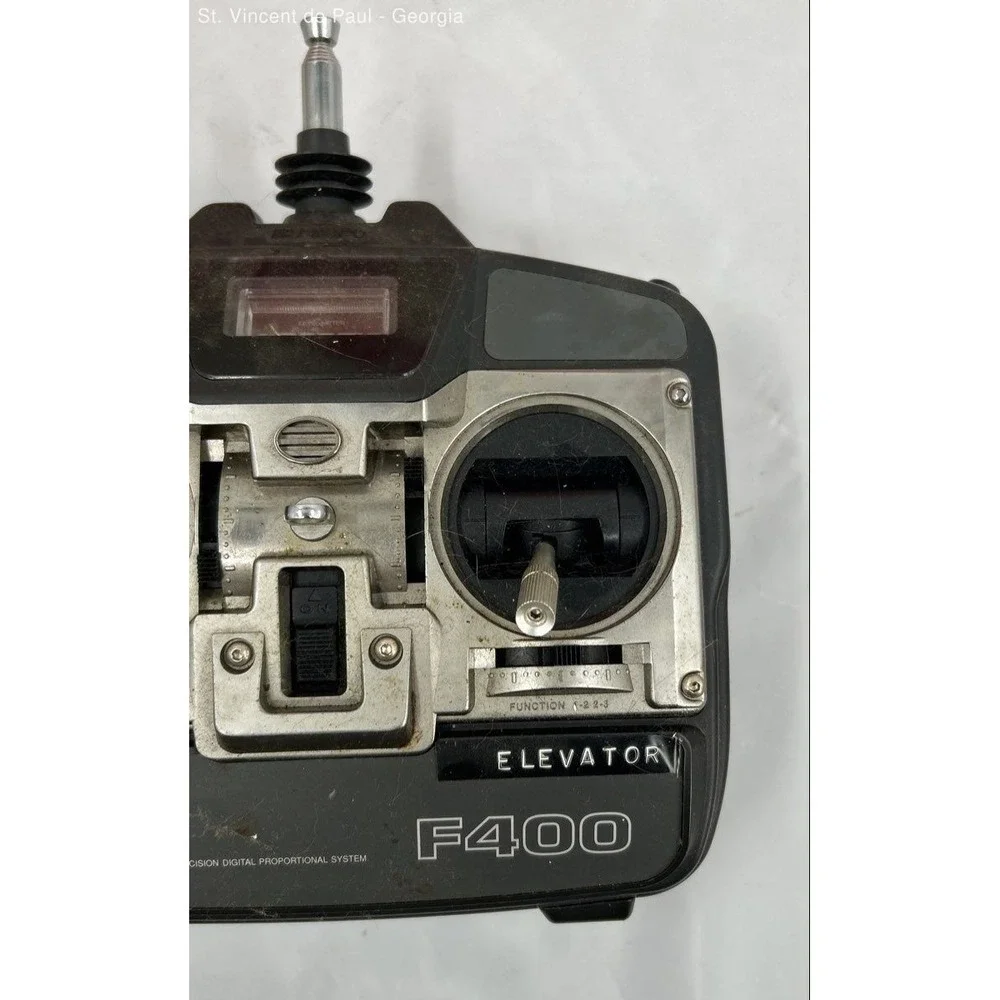 Jr Propo F400 Transmitter 75mhz Fm With R600 Receiver 4 Channel Parts Or Repair
